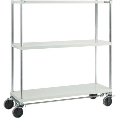 TRUSCO フェニックスラック 1500X600 U車輪4輪S付 W色 抗菌粉体塗装 PER-4563-U125-B4-W 1台(1個)（直送品）