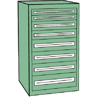 トラスコ中山 TRUSCO VE7S型中量キャビネット 700X550XH1200 引出8段 VE7S-1208 1台(1個)（直送品）