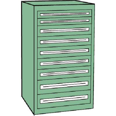 トラスコ中山 TRUSCO VE7S型中量キャビネット 700X550XH1200 引出9段 VE7S-1202 1台(1個)（直送品）