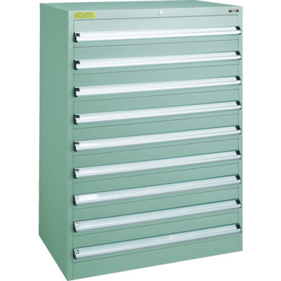 トラスコ中山 TRUSCO VE9S型中量キャビネット 880X550XH1200 引出8段 VE9S-1209 1台(1個)（直送品）