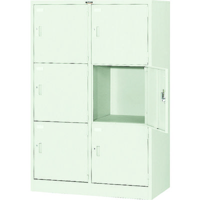 トラスコ中山 TRUSCO 多人数用ロッカー6人用 900X515XH1373 シリンダ錠式 SVG6LA 1台 520-8904（直送品）