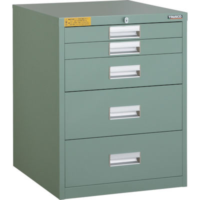 トラスコ中山 TRUSCO LVE型キャビネット 500X550XH650 引出5段 LVE-654 1台(1個) 252-3965（直送品）