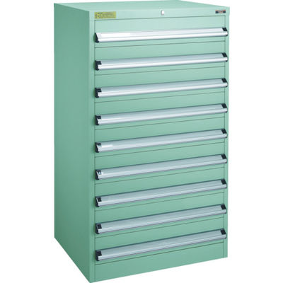 トラスコ中山 TRUSCO VE7S型中量キャビネット 700X550XH1200 引出9段 VE7S-1206 1台(1個)（直送品）