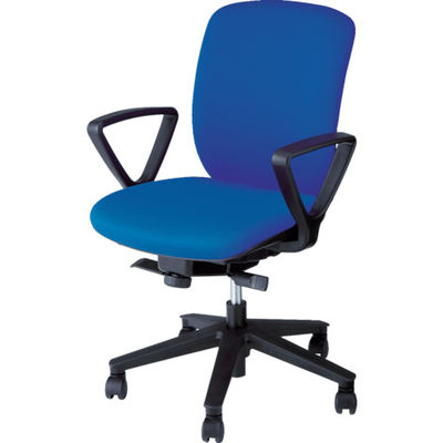 ナイキ NAIKI ワークチェアー ヴィアーレ VE型/背座:ブルー/布張り/肘付 VE511F-BL 1脚 453-2562（直送品）