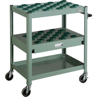 トラスコ中山 TRUSCO TCW型ツーリングワゴン #40X45個 スライド棚型 緑 TCW-T402CA GN 1台 461-4534（直送品）