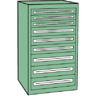 トラスコ中山 TRUSCO VE7S型中量キャビネット 700X550XH1200 引出9段 VE7S-1207 1台(1個)（直送品）