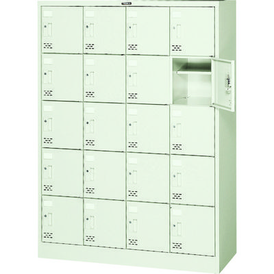 トラスコ中山 TRUSCO シューズケース 20人用 1050X380XH1437 シリンダ錠 SC-20WA 1台 336-3066（直送品）