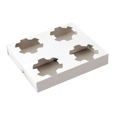 ペーパークラフト 紙カップホルダー4穴 ミシン目付き 136317 1包：400枚（100×4）（直送品）