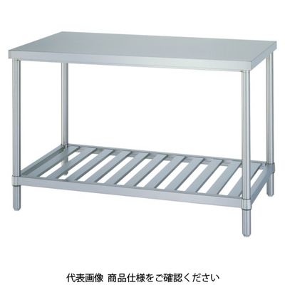 シンコー ステンレス作業台スノコ棚 間口1800×奥行900×高さ800 WSN-18090 1台 116-1582（直送品）