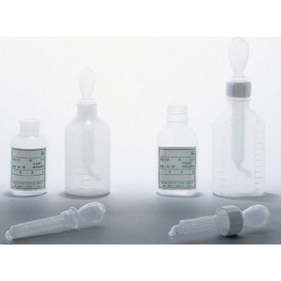 エムアイケミカル 投薬瓶 乳児用 60mL（滅菌済）スポイトキャップ・PPラベル付き 08-2890-04 1梱（15本×20袋）（直送品）