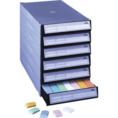 ファルマ ブロック整理箱（グレー）6段 10-2661-01（直送品）