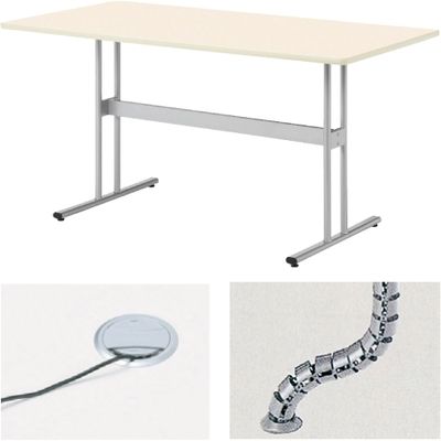 ナーステーブル（角型） アイボリー 23-6203-0002 松吉医科器械（直送品）