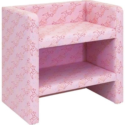 【軒先渡し】高田ベッド L型おむつ交換台(横型) ピンク 24-3016-0103 1台（直送品）