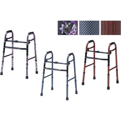 星光医療器製作所 歩行器 アルコー5型（木目調） 24-3888-02（直送品）