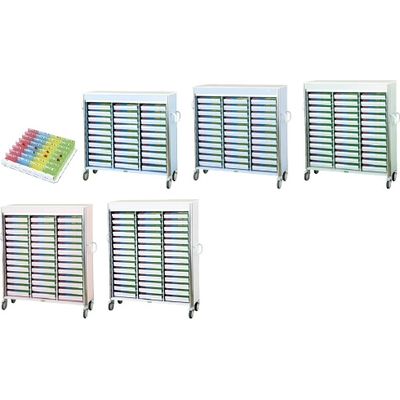 ケルン 与薬カート レギュラータイプ（3列） ライトブルー 24-3921-0301（直送品）