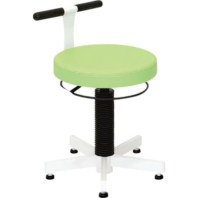 【軒先渡し】高田ベッド クランケチェア(アジャスター付) ビニルレザーライムグリーン 23-5119-0118 1台（直送品）