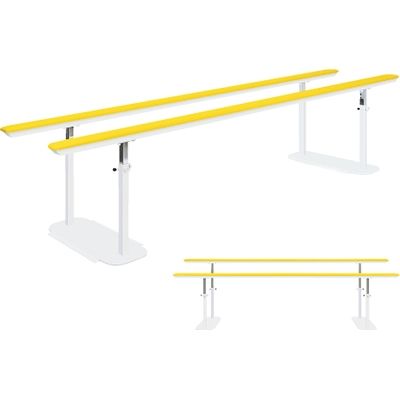 【軒先渡し】高田ベッド L型平行支持台 ビニルレザーメディグリーン 23-5166-0215 1台（直送品）