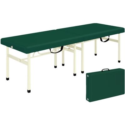 【軒先渡し】高田ベッド 折りたたみ式ポータブルベッド ビニルレザー茶 23-5356-0004 1台（直送品）