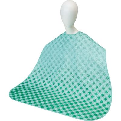 大阪エンゼル 食事用エプロン 介護用 Super 6064 チェックグリーン 1個 E1571（直送品）