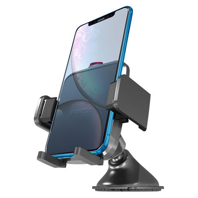 エレコム 車載アクセサリー/スマホスタンド/ゲル吸盤タイプ/簡易パッケージ/ブラック EC-SH01BK 1個（直送品）
