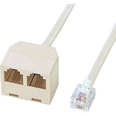 サンワサプライ 電話延長分配ケーブル TEL-Y9-2K2 1本（直送品）