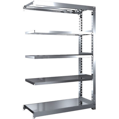 TRUSCO ステンレス製中量ボルトレス棚 SM3型 W1200×D471×H1800 5段 連結 SM3-6455B 1台(1個)（直送品）