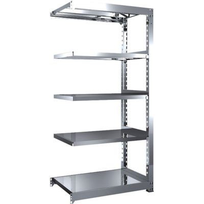 TRUSCO ステンレス製中量ボルトレス棚 SM3型 W900×D571×H1800 5段 連結 SM3-6365B 1台(1個)（直送品）