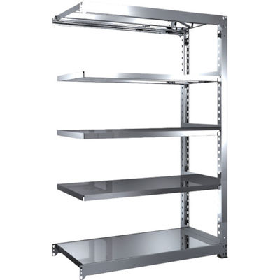 TRUSCO ステンレス製中量ボルトレス棚 SM3型 W1200×D571×H1800 5段 連結 SM3-6465B 1台(1個)（直送品）
