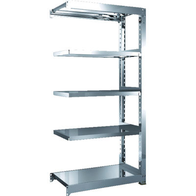 TRUSCO ステンレス製中量ボルトレス棚 SM3型 W900×D471×H1800 5段 連結 SM3-6355B 1台(1個)（直送品）