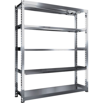 TRUSCO ステンレス製中量ボルトレス棚 SM3型 W1800×D471×H2100 5段 単体 SM3-7655 1台(1個)（直送品）