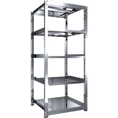 TRUSCO ステンレス製中量ボルトレス棚 SM3型 W900×D921×H2100 5段 単体 SM3-7395 1台(1個)（直送品）