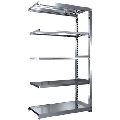 TRUSCO ステンレス製中量ボルトレス棚 SM3型 W1200×D571×H2100 5段 連結 SM3-7465B 1台(1個)（直送品）