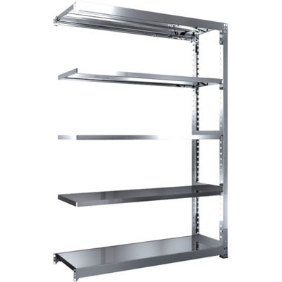 TRUSCO ステンレス製中量ボルトレス棚 SM3型 W1500×D471×H2100 5段 連結 SM3-7555B 1台(1個)（直送品）