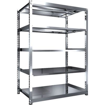 TRUSCO ステンレス製中量ボルトレス棚 SM3型 W1500×D921×H2100 5段 単体 SM3-7595 1台(1個)（直送品）