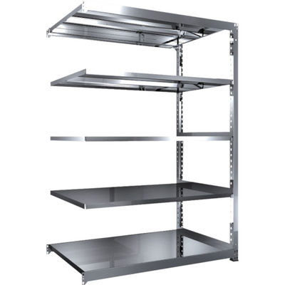 TRUSCO ステンレス製中量ボルトレス棚 SM3型 W1500×D921×H2100 5段 連結 SM3-7595B 1台(1個)（直送品）