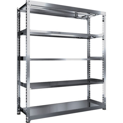 TRUSCO ステンレス製中量ボルトレス棚 SM3型 W1800×D571×H2100 5段 単体 SM3-7665 1台(1個)（直送品）