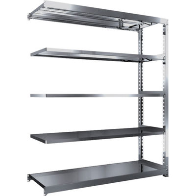 TRUSCO ステンレス製中量ボルトレス棚 SM3型 W1800×D571×H2100 5段 連結 SM3-7665B 1台(1個)（直送品）