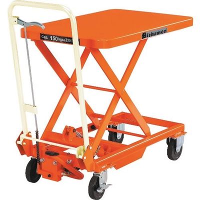 Bishamon ハンドリフター リフターBX(手動式)(足踏みペダル式) 均等荷重150kg テーブル寸法700×450mm BX-15（直送品）