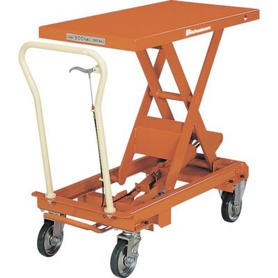 ビシャモン ハンドリフター リフターBX(手動式)(足踏みペダル式) 均等荷重500kg テーブル寸法1010×518mm BX-50 1台（直送品）