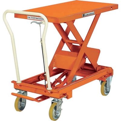 ビシャモン ハンドリフター リフターBX(手動式)(足踏みペダル式) 均等荷重750kg テーブル寸法1010×518mm BX-75 1台（直送品）