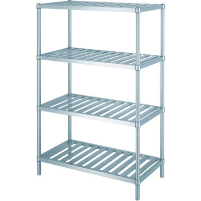 シンコー ステンレスラック(スノコ棚タイプ)4段 RSN4型 SUS304 1788×738×1800 RSN4-18075 1台(1個)（直送品）