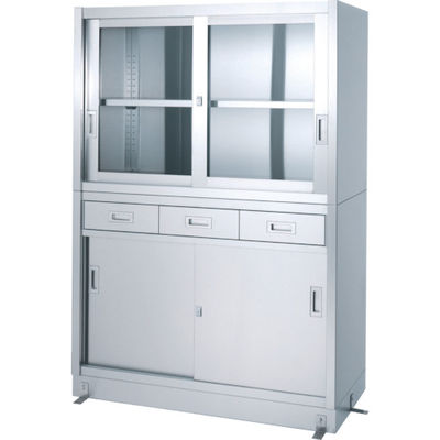 シンコー ステンレス保管庫引出付上部ガラス戸下部ステンレス戸ベース仕様 VDG-12060 1台(1個) 459-8598（直送品）