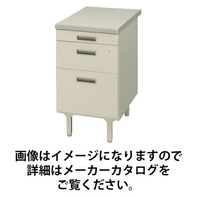 トヨセット トヨスチール 事務用デスク 脇机 3段 405×635×740 100CG-800N 1台 463-0327（直送品）
