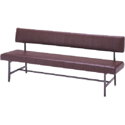 ミズノ MIZUNO ロビーチェア 背付き ブラウン MC-1215 BR 1台 465-6075（直送品）