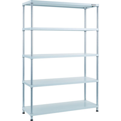 TRUSCO スチールラック フェニックスラック 1200X450 5段 W色 抗菌粉体塗装 PER-6445-W 1台(1個)（直送品）