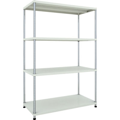 TRUSCO スチールラック フェニックスラック 1200X600 4段 W色 抗菌粉体塗装 PER-6464-W 1台(1個)（直送品）
