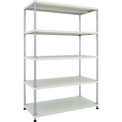 TRUSCO スチールラック フェニックスラック 1200X600 5段 W色 抗菌粉体塗装 PER-6465-W 1台(1個)（直送品）