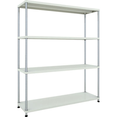 TRUSCO スチールラック フェニックスラック 1500X450 4段 W色 抗菌粉体塗装 PER-6544-W 1台(1個)（直送品）