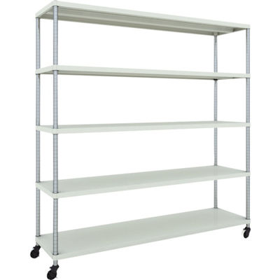 TRUSCO スチールラック フェニックスラック 1800X450 5段 U車輪付 W色 抗菌粉体塗装 PER-6645-U125-W（直送品）