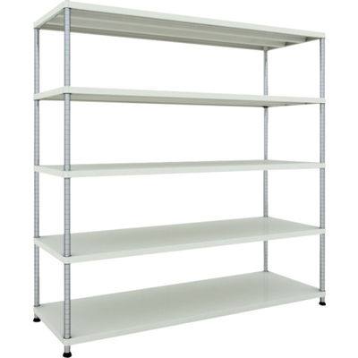 TRUSCO スチールラック フェニックスラック 1800X600 5段 W色 抗菌粉体塗装 PER-6665-W 1台(1個)（直送品）